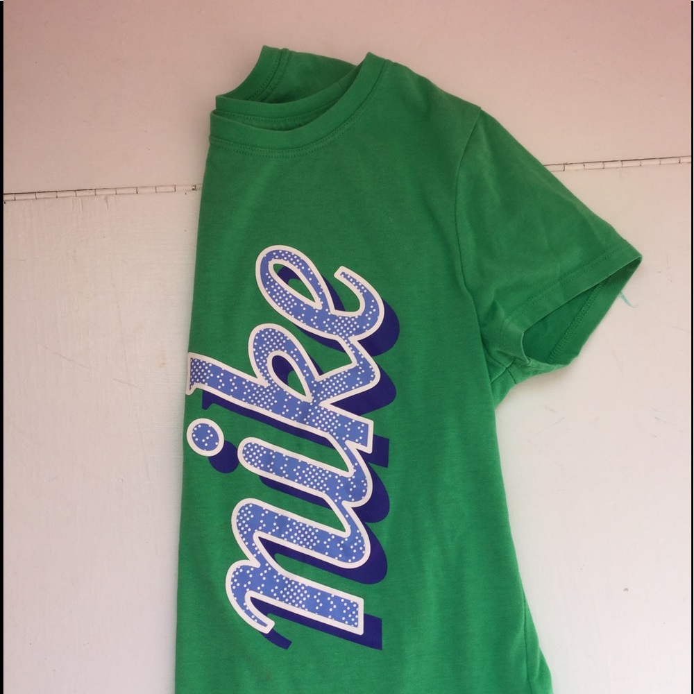 Green and blue kids Nike T-shirt